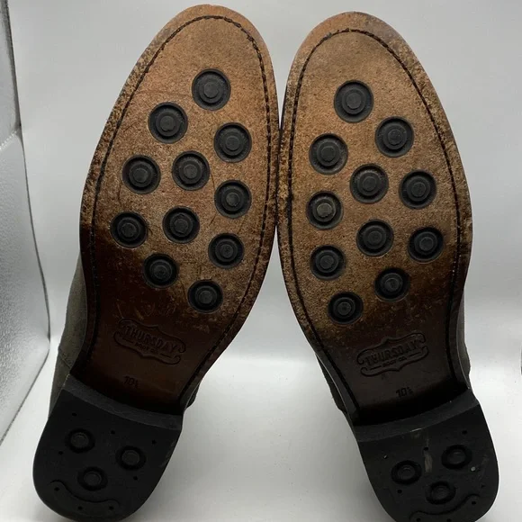 Thursday Boot Company Dark Olive Suede Chelsea Boots - Picture 6 of 10